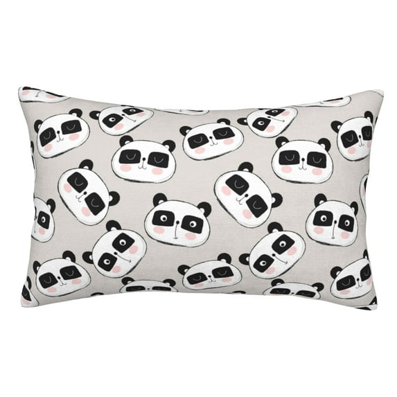 KLL Cute Panda Pillow Covers Envelope Closure,Super Soft and Cozy Fuzzy Fleece Pillow Case Cover (No pillow core)