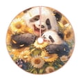 thumbnail image 1 of KLL Cute Panda Sunflower Christmas Tree Skirt 30" ,Party Decorations Farmhouse for Christmas Decorations Holiday Party, 1 of 6