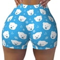 thumbnail image 1 of KLL Cute Polar Bear Pattern Workout Shorts for Women Scrunch Short Gym Yoga Running Sport Active Exercise Fitness Shorts, 1 of 5