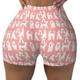 thumbnail image 1 of KLL Cute Poodle Dog Pattern Workout Shorts for Women Scrunch Short Gym Yoga Running Sport Active Exercise Fitness Shorts, 1 of 8