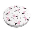thumbnail image 1 of KLL Cute Poodle Dog Round Bar Chair Cushion Cover 14 inch ,Bar Stool Protector with Elastic, Soft Washable, 1 of 6