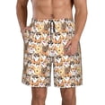 thumbnail image 1 of KLL Cute Puppy Men's Casual Summer Beach Shorts Hawaiian Shorts with Pockets-3X-Large, 1 of 5