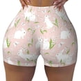 thumbnail image 1 of KLL Cute Rabbit Pattern Workout Shorts for Women Scrunch Short Gym Yoga Running Sport Active Exercise Fitness Shorts, 1 of 8