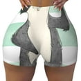 thumbnail image 1 of KLL Cute Raccoon Pattern Workout Shorts for Women Scrunch Short Gym Yoga Running Sport Active Exercise Fitness Shorts, 1 of 8