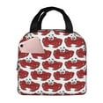 thumbnail image 1 of KLL Cute Red Crab Print Insulated Lunch Bag Women, Reusable Cute Tote Lunch Box for Adult & Men, Leakproof Cooler Lunch Bags for Work Office Travel Picnic, 1 of 5
