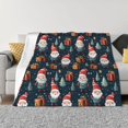 thumbnail image 1 of KLL Cute Santa Claus Gift Print Fleece Throw Blanket, Horizontal Fleece Bedding Cute Soft Blankets Comfy Fleece Flannel Plush Home Decor for Couch & Bed -40"x30", 1 of 9