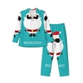 thumbnail image 1 of KLL Cute Santa Claus Sleepwear Mens Flannel Pajamas,Long Cotton Pj Set, 1 of 7