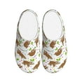 thumbnail image 1 of KLL Cute Sloth Pattern Adult Unisex Cozy Slippers,Fuzzy Slip-on Slippers TPR Sole Slippers Comfort Plush Home Footwear for Indoor & Outdoor-39/40, 1 of 7