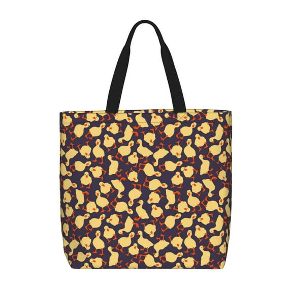 KLL Cute Small Farm Birds Pattern Aesthetic Tote Bag for Women Beach Bag Shopping Bags Shoulder Bag Reusable Grocery Bags