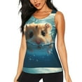 thumbnail image 1 of KLL Cute Swimming Guinea Pig Print Womens Tank Top Sleeveless Workout Tops Athletic Running Shirts Yoga Gym Clothes-Large, 1 of 7