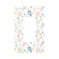 thumbnail image 1 of KLL Cute Tennis Rackets Pattern Electrical Outlet Covers, 3" x 5" 1 Pack Electric Receptacle Plug Covers for Decorator Receptacle Outlet & Switch-Style U, 1 of 6