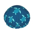 thumbnail image 1 of KLL Cute Turtle Pattern Shower Cap & Bath Cap for Women,Reversible Oversized Waterproof Shower Caps for all Hair Lengths,Elastic Reusable Bathing Hair Cap, 1 of 6