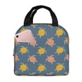 thumbnail image 1 of KLL Cute Turtle Print Insulated Lunch Bag Women, Reusable Cute Tote Lunch Box for Adult & Men, Leakproof Cooler Lunch Bags for Work Office Travel Picnic, 1 of 5