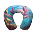 thumbnail image 1 of KLL Cute Underwater Axolotl Pattern Memory Foam Cervical Neck Pillow Versatile U-Shaped Pillows for Home/Office/Camping/Travelling/Soft Washable Cover, 1 of 8