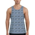 thumbnail image 1 of KLL Cute Whale Print Men's Muscle Gym Workout Stringer Tank Tops Bodybuilding Fitness T-Shirts Tank Tops Men-Large, 1 of 7