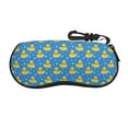 thumbnail image 1 of KLL Cute Yellow Rubber Ducks Print Eyeglass Case for Men & Women's Classy Travel Eyewear Holder Case Zipper Eyeglasses Case With Hook, 1 of 6