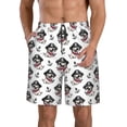 thumbnail image 1 of KLL DOG IS WEARING PIRATE COSTUME Men's Casual Summer Beach Shorts Hawaiian Shorts with Pockets-Small, 1 of 5