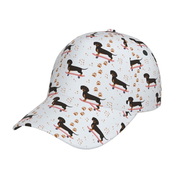 KLL Dachshund Dog Pattern Baseball Caps for Outdoor Sports,Golf Dad Hat Fashion Casual Outdoor Caps Adjustable Fit Men Women
