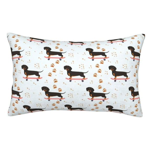 KLL Dachshund On A Skateboard Pillow Covers Envelope Closure,Super Soft and Cozy Fuzzy Fleece Pillow Case Cover (No pillow core)