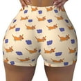 thumbnail image 1 of KLL Dachshund Pattern Workout Shorts for Women Scrunch Short Gym Yoga Running Sport Active Exercise Fitness Shorts, 1 of 8