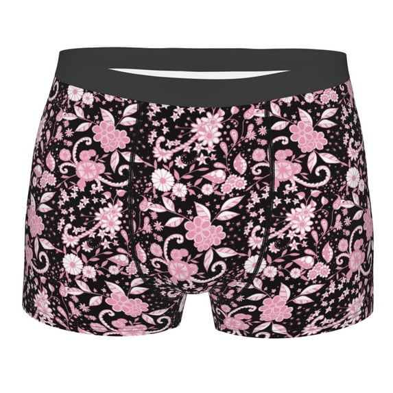 KLL Daisies Flowers Men's Cotton Boxer Briefs Underwear-XX-Large