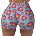 thumbnail image 1 of KLL Daisies Flowers Pattern Workout Shorts for Women Scrunch Short Gym Yoga Running Sport Active Exercise Fitness Shorts, 1 of 8