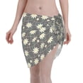 thumbnail image 1 of KLL Daisies Flowers Print Women's Sarong Coverups Short Bathing Suit Wrap Skirt Beach Wrap Swimsuit Cover Ups, 1 of 6