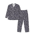 thumbnail image 1 of KLL Daisies Flowers Sleepwear Mens Flannel Pajamas,Long Cotton Pj Set, 1 of 7