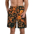 thumbnail image 1 of KLL Daisies Men's Casual Summer Beach Shorts Hawaiian Shorts with Pockets-3X-Large, 1 of 5