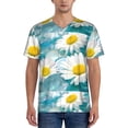 thumbnail image 1 of KLL Daisy Flowers for Men's Baseball Shirts,Short Sleeve Casual Shirts Button Down Shirt for Men Beach Summer Wedding Shirt-XX-Large, 1 of 7