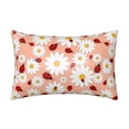thumbnail image 1 of KLL Daisy and Ladybug Pattern Silk Pillowcase for Hair and Skin Standard Size 20"X 30" Soft Breathable Pillow Covers for Sleeping, 1 of 7