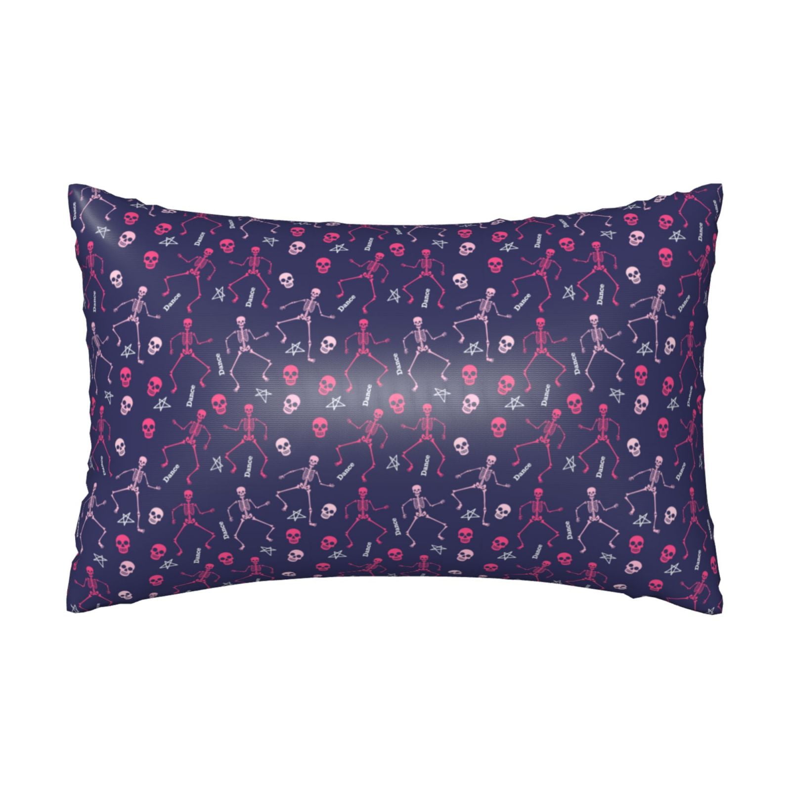 KLL Dance Skull Star Pattern Silk Pillowcase for Hair and Skin Standard