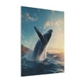 thumbnail image 1 of KLL Dancing Whale Print Canvas Wall Art, Canvas Painting Prints Canvas Art Wall Decor Home Decoration for Living Room Bedroom Office, 1 of 6