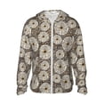 thumbnail image 1 of KLL Dandelion Flower Print Men's Women’s UPF 50+ Sun Protection Outdoor Hoodie Jacket Long Sleeve Fishing Hiking Performance Shirt- XX-Large, 1 of 5
