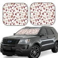 thumbnail image 1 of KLL Different Meat Windshield Sun Shade 2-Piece Foldable Car Front Window Sunshade for Most Sedans SUV Truck- Large, 1 of 5