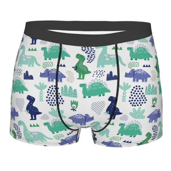 KLL Dinosaur Men's Cotton Boxer Briefs Underwear-Large