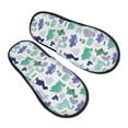 thumbnail image 1 of KLL Dinosaur Slippers for Women Men House Slip on Indoor Outdoor Bedroom Furry Fleece Lined Ladies Comfy Anti-Skid Rubber Hard Sole-Large, 1 of 8