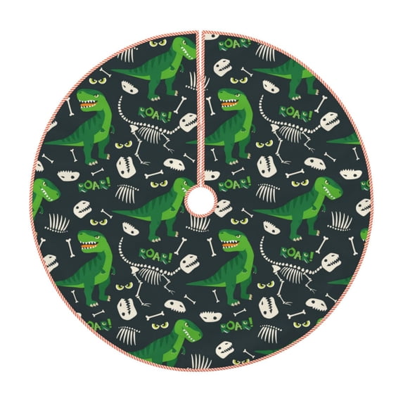 KLL Dinosaur and Bone Christmas Tree Skirt 48" ,Party Decorations Farmhouse for Christmas Decorations Holiday Party