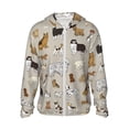 thumbnail image 1 of KLL Dog Animal Print Men's Women’s UPF 50+ Sun Protection Outdoor Hoodie Jacket Long Sleeve Fishing Hiking Performance Shirt-Large, 1 of 6