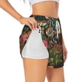 thumbnail image 1 of KLL Dog On Floral Couch Pattern Shorts Women,Athletic Shorts High Waisted Running Shorts Pocket Sporty Short Gym Elastic Workout Shorts-X-Large, 1 of 7
