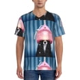 thumbnail image 1 of KLL Dog in Hairdresser for Men's Baseball Shirts,Short Sleeve Casual Shirts Button Down Shirt for Men Beach Summer Wedding Shirt-XX-Large, 1 of 7