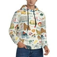 thumbnail image 1 of KLL Dogs Funny Pets Print Mens Hoodie Long Sleeve Casual Pullover Hooded Sweatshirt Fashion Drawstring Hoodies with Pocket-Small, 1 of 6