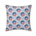 thumbnail image 1 of KLL Donut with the USA Fag Decorative Throw Pillow Covers Velvet Soft for Couch Sofa Bedroom Living Room Outdoor - 18"x18", 1 of 8