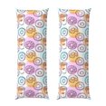 thumbnail image 1 of KLL Donuts and Coffee Pattern Long Body Pillow Cover,20x60 Body Pillow Cases,Soft Brushed Microfiber Invisible Zipper Design-Pillow core not included, 1 of 1