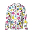 thumbnail image 1 of KLL Doodle Fruits Print Men's Women’s UPF 50+ Sun Protection Outdoor Hoodie Jacket Long Sleeve Fishing Hiking Performance Shirt-Large, 1 of 6