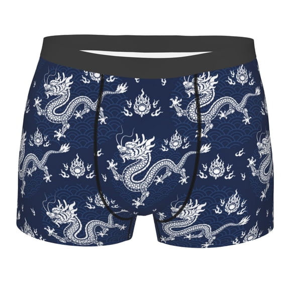 KLL Dragon Men's Cotton Boxer Briefs Underwear-Small