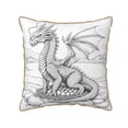 thumbnail image 1 of KLL Dragon Nest Sketch Decorative Throw Pillow Covers Velvet Soft for Couch Sofa Bedroom Living Room Outdoor (No pillow core)- 20"x20", 1 of 5