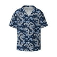 thumbnail image 1 of KLL Dragons Print Men's Shirt Short Sleeve Button Down Summer Cuba Beach Shirts- 3X-Large, 1 of 7