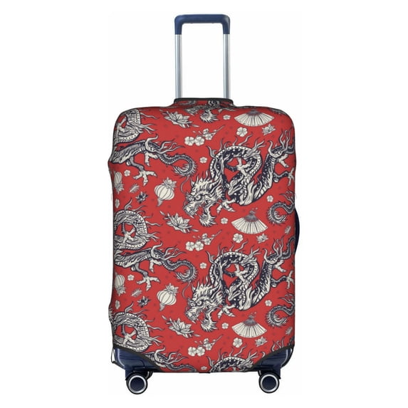 KLL Dragons2 Luggage Cover Suitcase Cover Suitcase Protector (Luggage not included)-Large