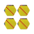thumbnail image 1 of KLL Drink Coasters Set Hexagon of 4,PU Leather Absorbent Coasters Set Decorative Coffee Cup Coasters Housewarming Gift for Home Decor-Multiplication Table2, 1 of 5